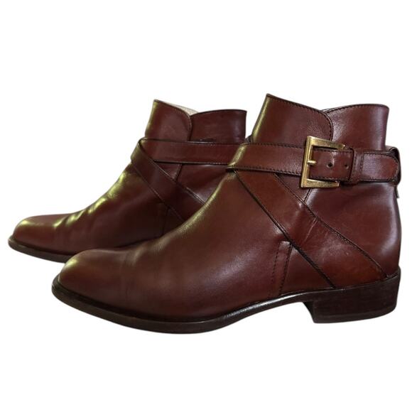 Bally Bickford Brown Leather Ankle Strap Boots Size 5½ M Made in Italy - Picture 4 of 16